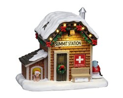 Lemax Ski Patrol Summit Station, Ac Adaptable (Not Included)