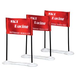 Lemax Ski Racing Flag, Set Van 3