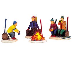 Lemax Skiers' Camp Fire,  Set Of 4, B/O (4.5V) - afbeelding 3