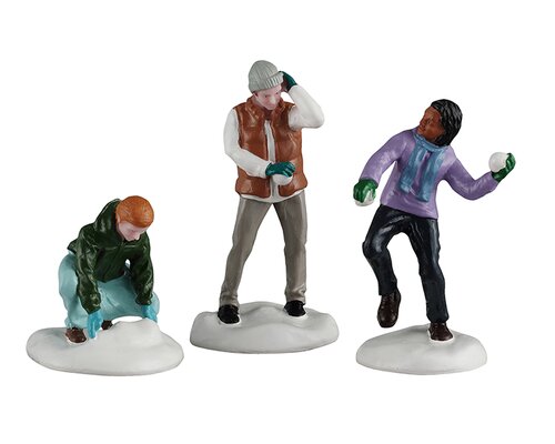 Lemax Snowball Fight, Set Of 3