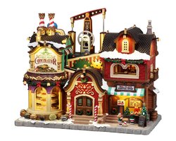 Lemax The Holly Jolly Chocolatier & Mrs. Claus Coffee Shop, Incl. Adaptor 74254, 550 Ma (White)