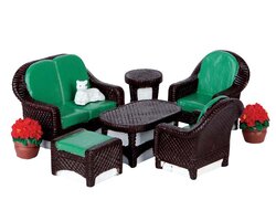 Lemax Wicker Lawn Set, Set Of 8 - afbeelding 3