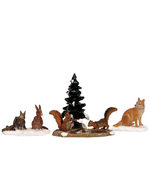 Lemax Woodland Animals, Set Of 4