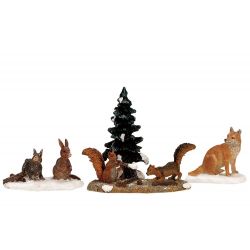 Lemax Woodland Animals, Set Of 4