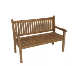 Lesli Living Bank teak gebogen rug l130cm