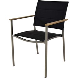 Lesli Living Stapelstoel marmaris l55b62h85cm zwart