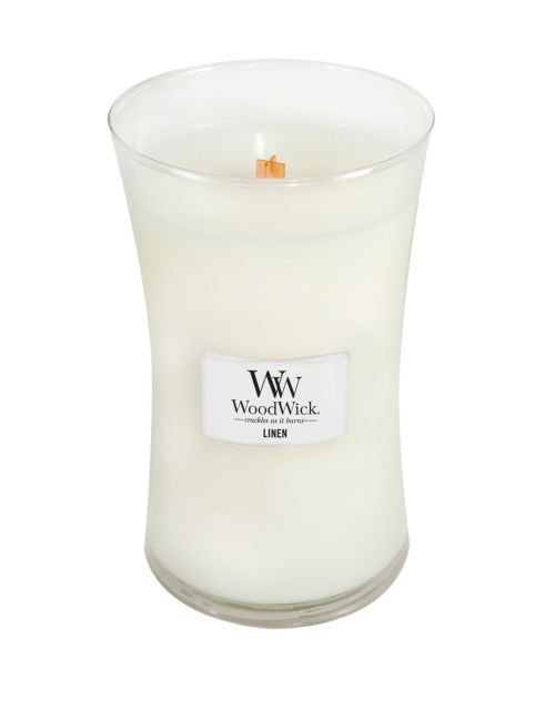 Linen Large WoodWick Candle