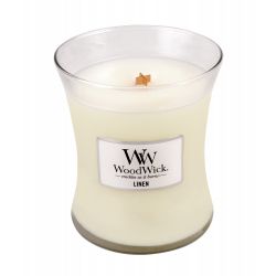 Linen Medium WoodWick Candle