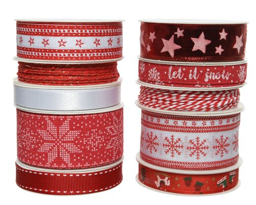 Lint pes l400b1.5cm a10 rood/wit