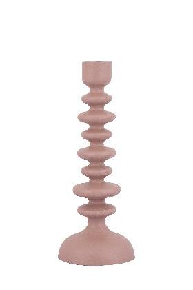 PTMD Lisanne Beige casted alu candleholder circles L