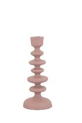 PTMD Lisanne Beige casted alu candleholder circles M