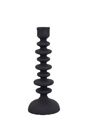 PTMD Lisanne Black casted alu candleholder circles L