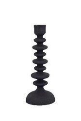 PTMD Lisanne Black casted alu candleholder circles L