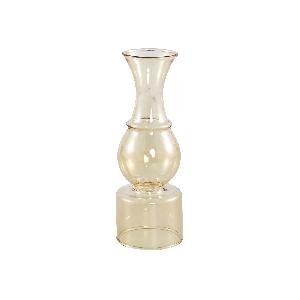 PTMD Lisha Yellow glass vase narrow round shapes