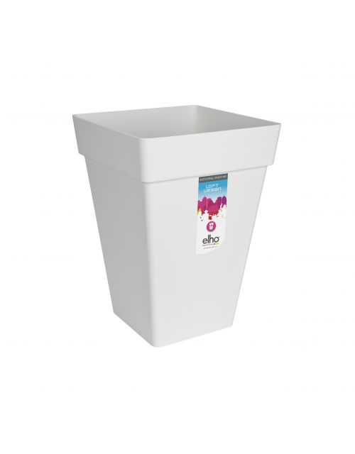 elho loft urban vierkant hoog 30 wit - afbeelding 1