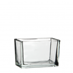 Lotty Vaas Rechthoek Glas Transparant - L15,5Xb8Xh10Cm