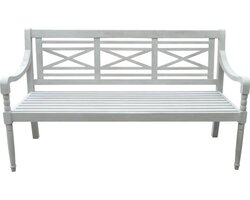 Louis 3-seater bench greywash FSC 100% - afbeelding 1