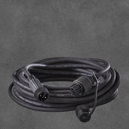 Luca Lighting Connect 24 verlengsnoer zwart IP44 - l1000cm