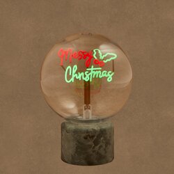 Luca Lighting Tafellamp led merry christmas multicolour oplaadbare batterij USB - h21xd12,5cm