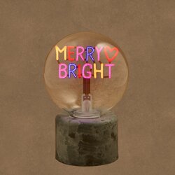 Luca Lighting Tafellamp led multicolour MERRY BRIGHT oplaadbare batterij USB - h14,5xd9,5cm