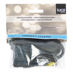 Luca lighting Verlengsnr connect 24 l300cm zwart