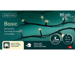 Lumineo Basic verlichting 80 led-6 m warm wit-zwart - afbeelding 1