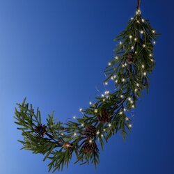 Lumineo bunch draadverlichting zilver met sterretjes 64 led-90cm warm wit - afbeelding 3