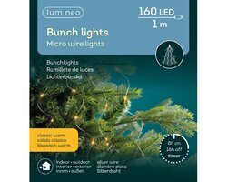 Lumineo bunch draadverlichting 160 led-100 cm klassiek warm-zilver - afbeelding 1
