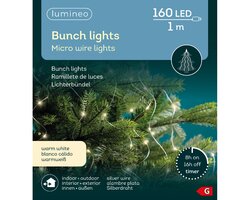 Lumineo bunch draadverlichting 160 led-100 cm warm wit-zilver - afbeelding 1