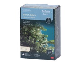 Lumineo bunch draadverlichting 640 led-190 cm warm wit-zilver - afbeelding 1