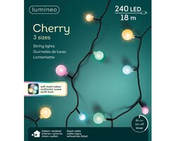 Lumineo cherry verlichting 240 led-18m multi color-zwart - afbeelding 1