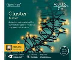 Lumineo Cluster twinkle led l6m-768l klassiek warm - afbeelding 1