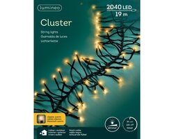 Lumineo Cluster strengverlichting 2040 led-17 m klassiek warm-zwart - afbeelding 1