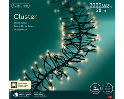 Lumineo Cluster strengverlichting 3000 led-28 m warm wit-zwart - afbeelding 1
