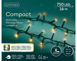 Lumineo compact verlichting 750 led-16 m klassiek warm-warm wit-groen - afbeelding 1