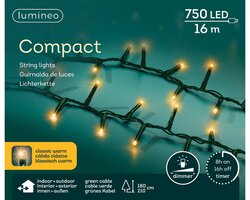Lumineo compact verlichting 750 led-16 m klassiek warm-groen - afbeelding 1