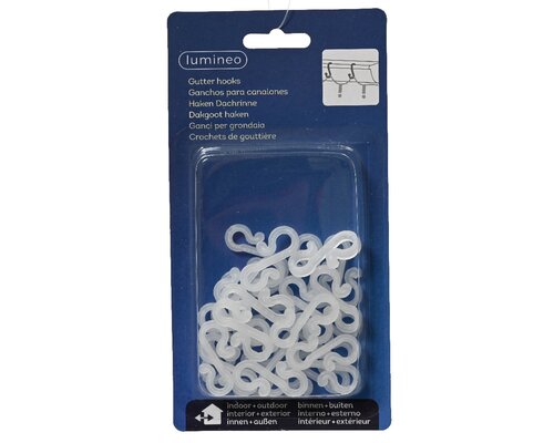 Lumineo dakgoothaakjes voor kerst- en feestverlichting 24x wit