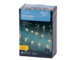 Lumineo draadverlichting zilver 180 led-9 m klassiek warm - afbeelding 1