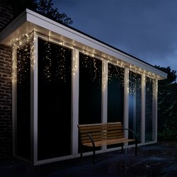 Lumineo Icicle compact twinkel 256 led-3,75 m warm wit-zwart - afbeelding 3