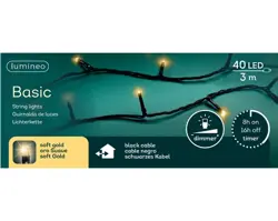 Lumineo Led basic 300cm-40l zwart/soft gold - afbeelding 1