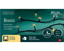 Lumineo Led basic 600cm-80l zwart/soft gold - afbeelding 1