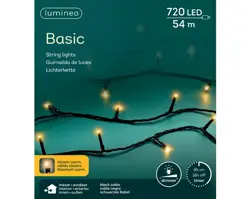 Lumineo LED Basic Lights 720 lampjes Zwart/Klassiek Warm - afbeelding 1