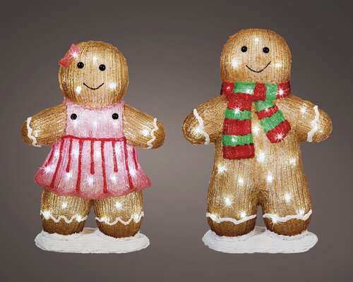 Lumineo LED beeldjes acryl boy - girl steady buiten 2ass - afbeelding 1
