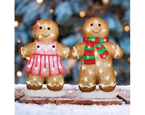 Lumineo LED beeldjes acryl boy - girl steady buiten 2ass - afbeelding 1