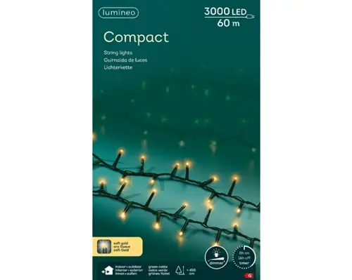 Lumineo Led compact 6000cm3000l groen/soft gold - afbeelding 1