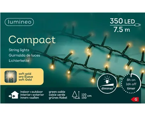 Lumineo Led compact 750cm-350l groen/soft gold - afbeelding 1