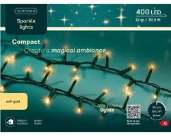 Lumineo Led compact sparkle 1200cm-400l groen/soft gold - afbeelding 1
