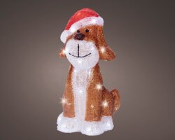 Lumineo LED hond acryl steady buiten L.16cm x W.17cm x H.30cm - afbeelding 1