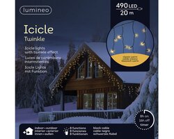 Lumineo LED icicle lights 8 functie twinkel effect buiten - afbeelding 2