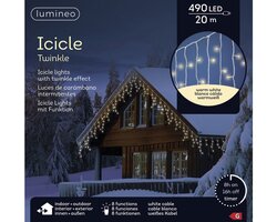 Lumineo LED icicle lights 8 functie twinkel effect buiten - afbeelding 2